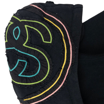 Vintage Stussy Cropped Embroidered Hoodie Womens Size S