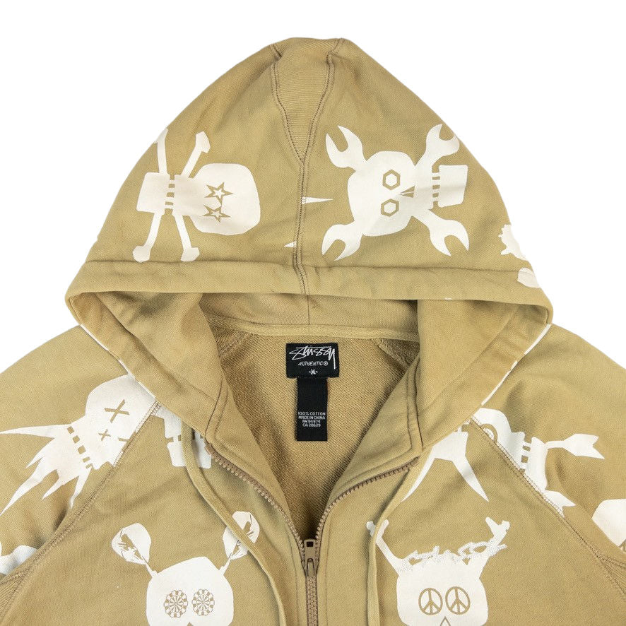 Stussy Futura Hoodie Vintage Stussy Futura Skullicon Zip Up Hoodie