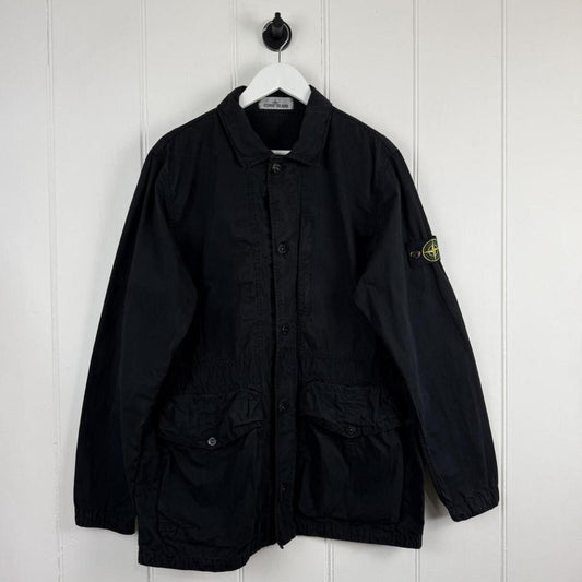 Stone Island Tela Smerigliata Overshirt Jacket Black (XL) | Extra Large, Black