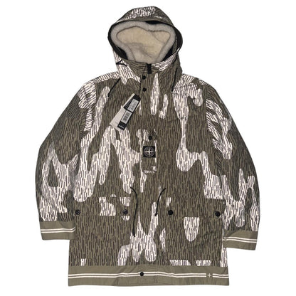 Stone Island Naslan Watro Reflective Rain Camo Jacket | Large, Camo