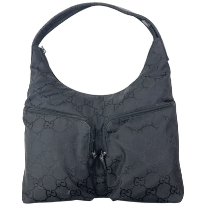 Vintage 2000s Gucci Monogram Shoulder Bag | O/S, Black