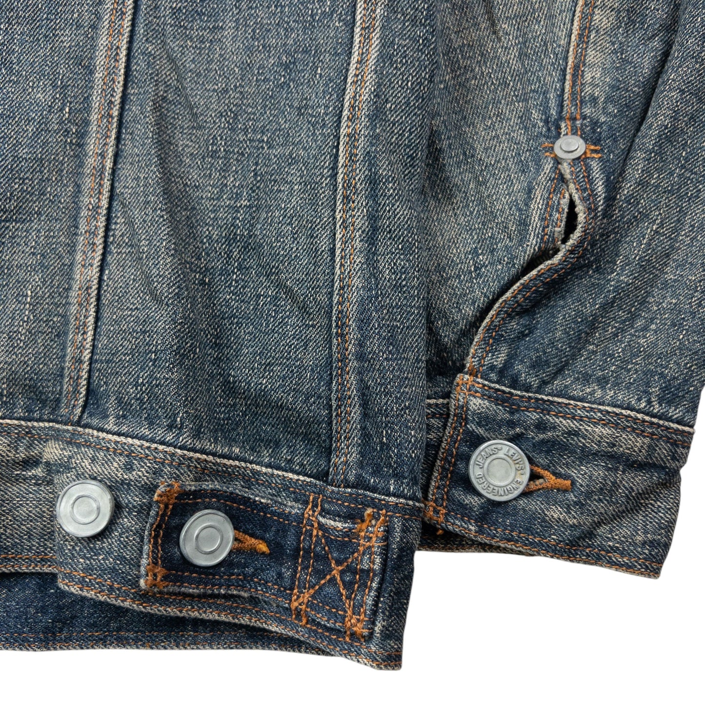 Vintage 2000s Levi's Button Up Denim Jacket Size S | Small, Beige