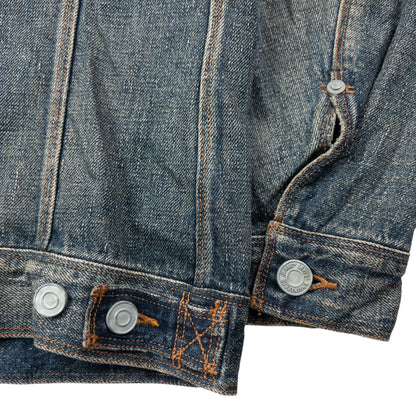 Vintage 2000s Levi's Button Up Denim Jacket Size S | Small, Beige