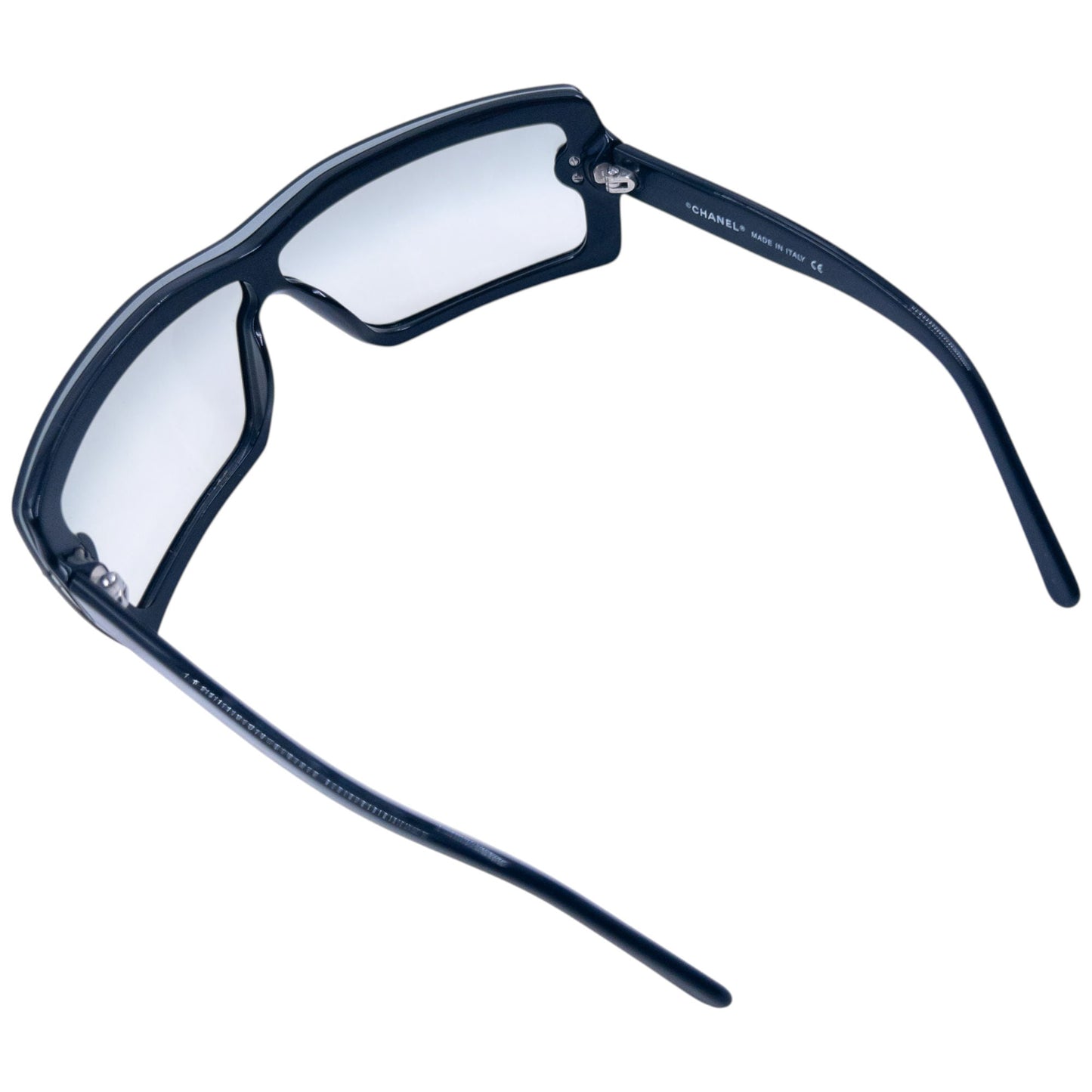 Vintage 2000s Chanel Shield Sunglasses | O/S, Black