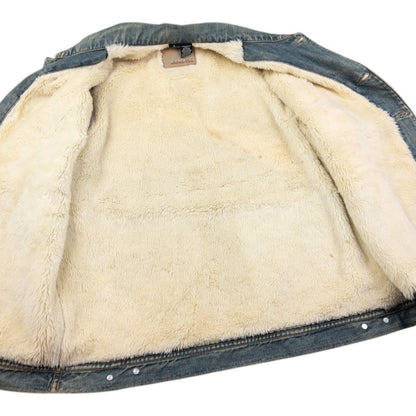Vintage Oakley Industrial Denim Fur Lined Jacket Size L