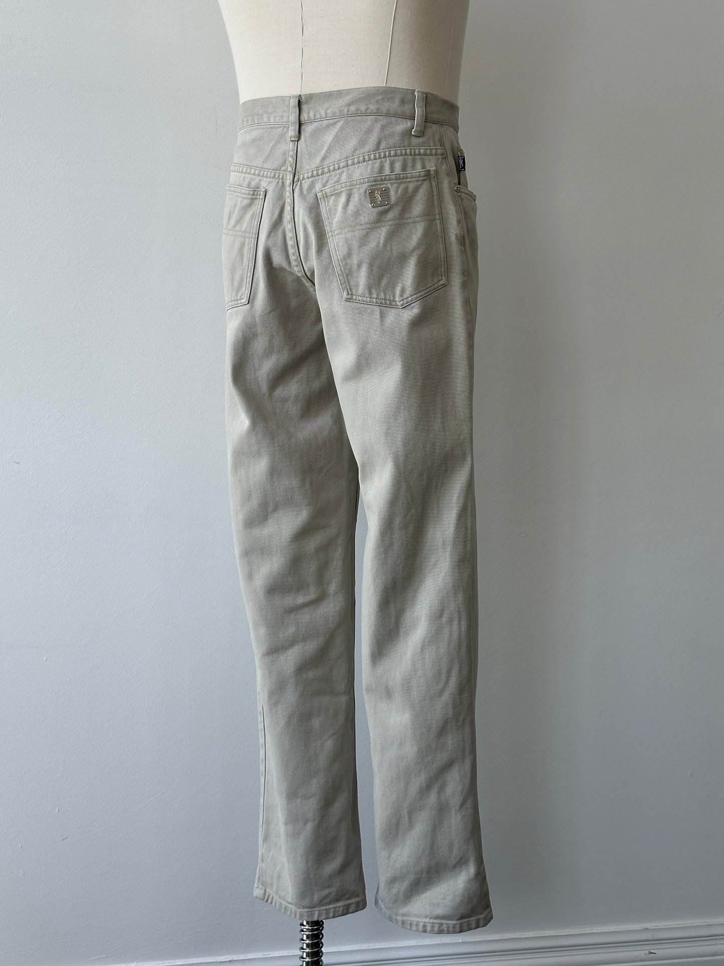 Yves Saint Laurent Pour Homme 1990s Denim Straight Leg Jeans - W30