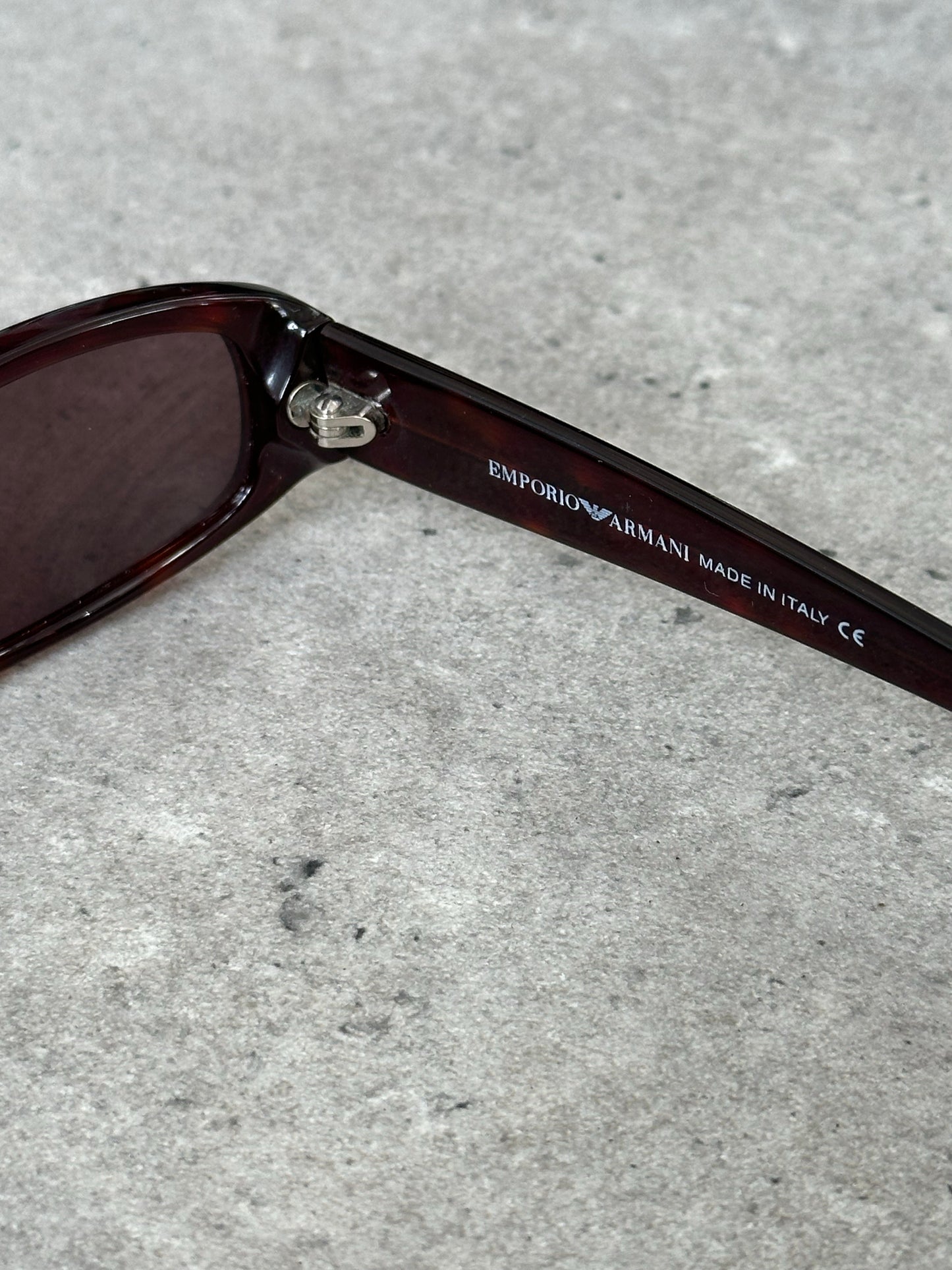 Emporio Armani 1990s Tortoiseshell Rectangle Mini Sunglasses