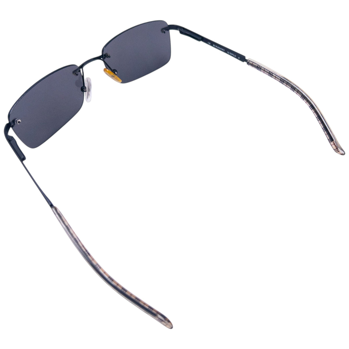 Vintage 2000s Burberry Nova Check Rimless Sunglasses | O/S, Black