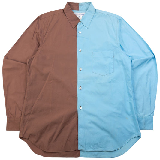 Vintage 2000s Comme Des Garçons SHIRT Long Sleeve Button Up Shirt Size M | Medium, Blue