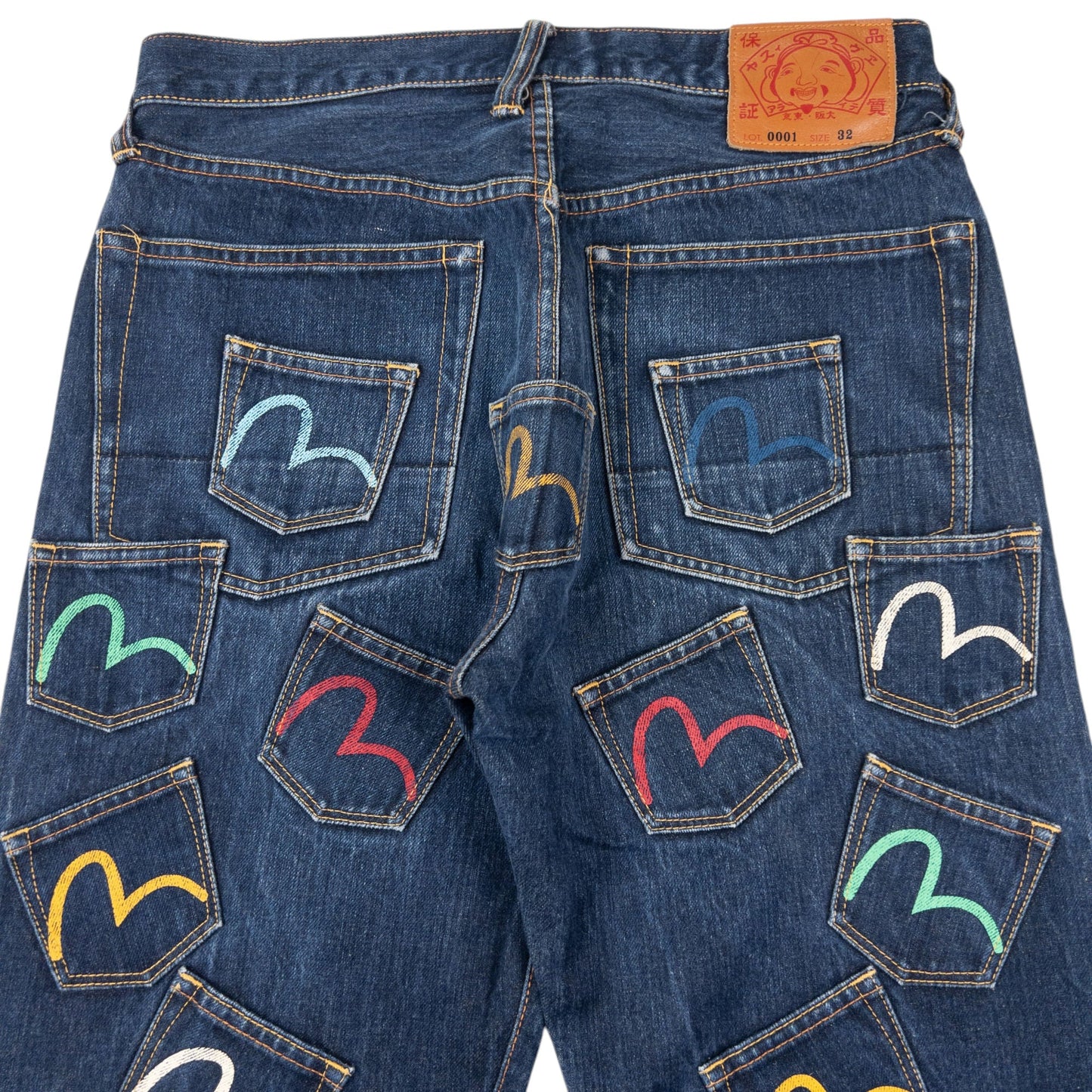 Vintage 2000s Evisu Multi Pocket Gull Japanese Denim Jeans Size W32