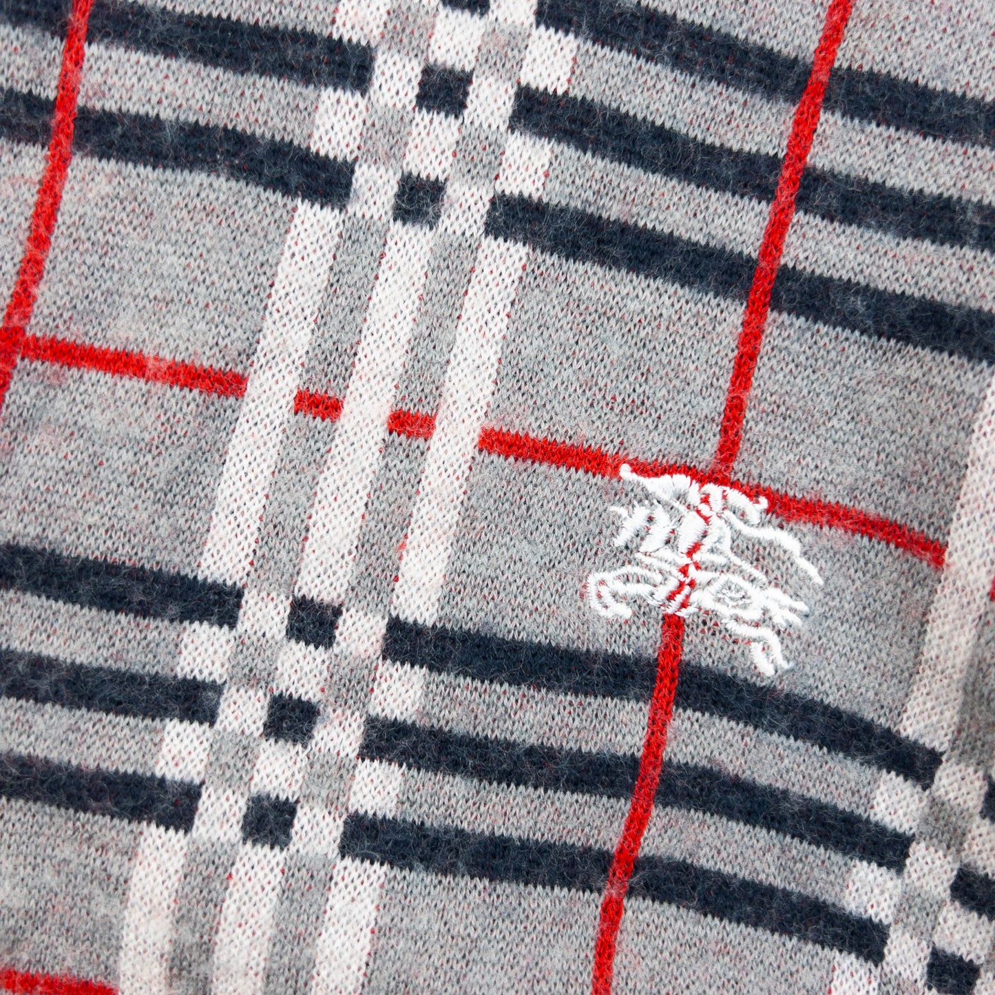 Vintage 90s Burberry Nova Check Jumper Womens Size M | Medium, Grey