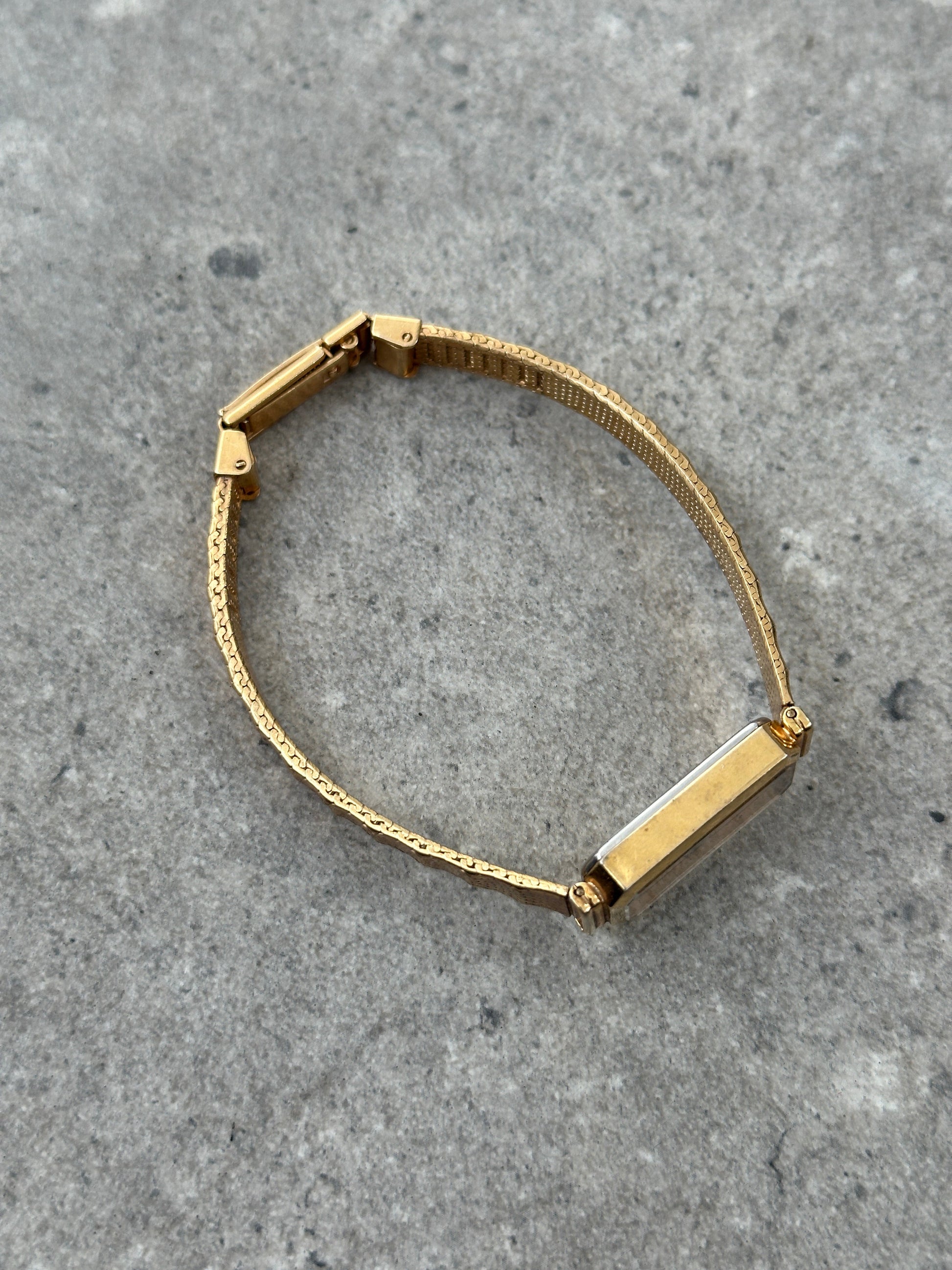 Vintage Summit 1980s Gold Tone Rectangular Watch Watch