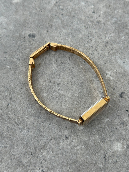 Vintage Summit 1980s Gold Tone Rectangular Watch Watch