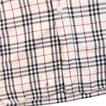 Vintage 2000s Burberry Nova Check Long Sleeve Button Up Shirt Size L | Large, Black