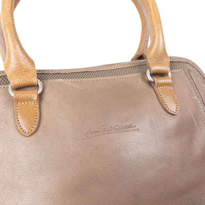 Vintage 90s Jean Paul Gaultier Leather Mesh Handbag | O/S, Brown