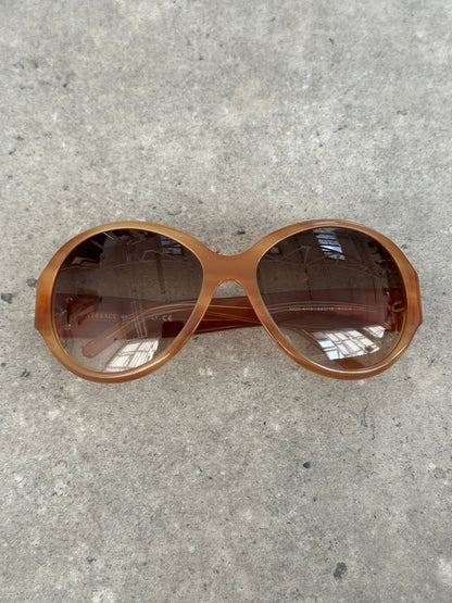 Versace 2000s Oversized Round Medusa Logo Sunglasses