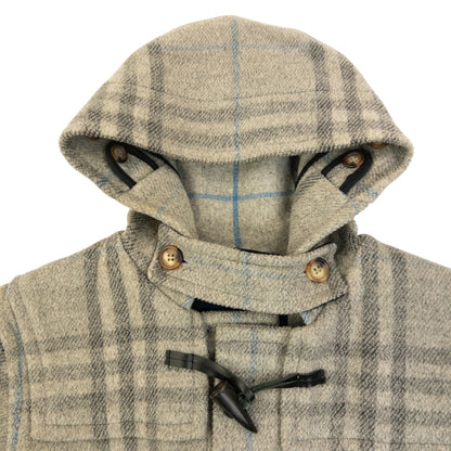 Vintage 2000s Burberry Nova Check Wool Duffle Jacket Size M | O/S, Grey
