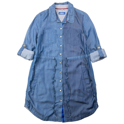 Vintage 2000s Burberry Blue Label Button Up Shirt Dress Womens Size S | Small, Blue