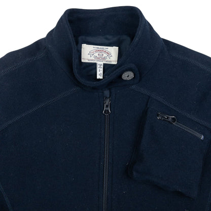 Vintage Armani Jeans Asymetrical Longline Zip Up Jacket Womens Size L