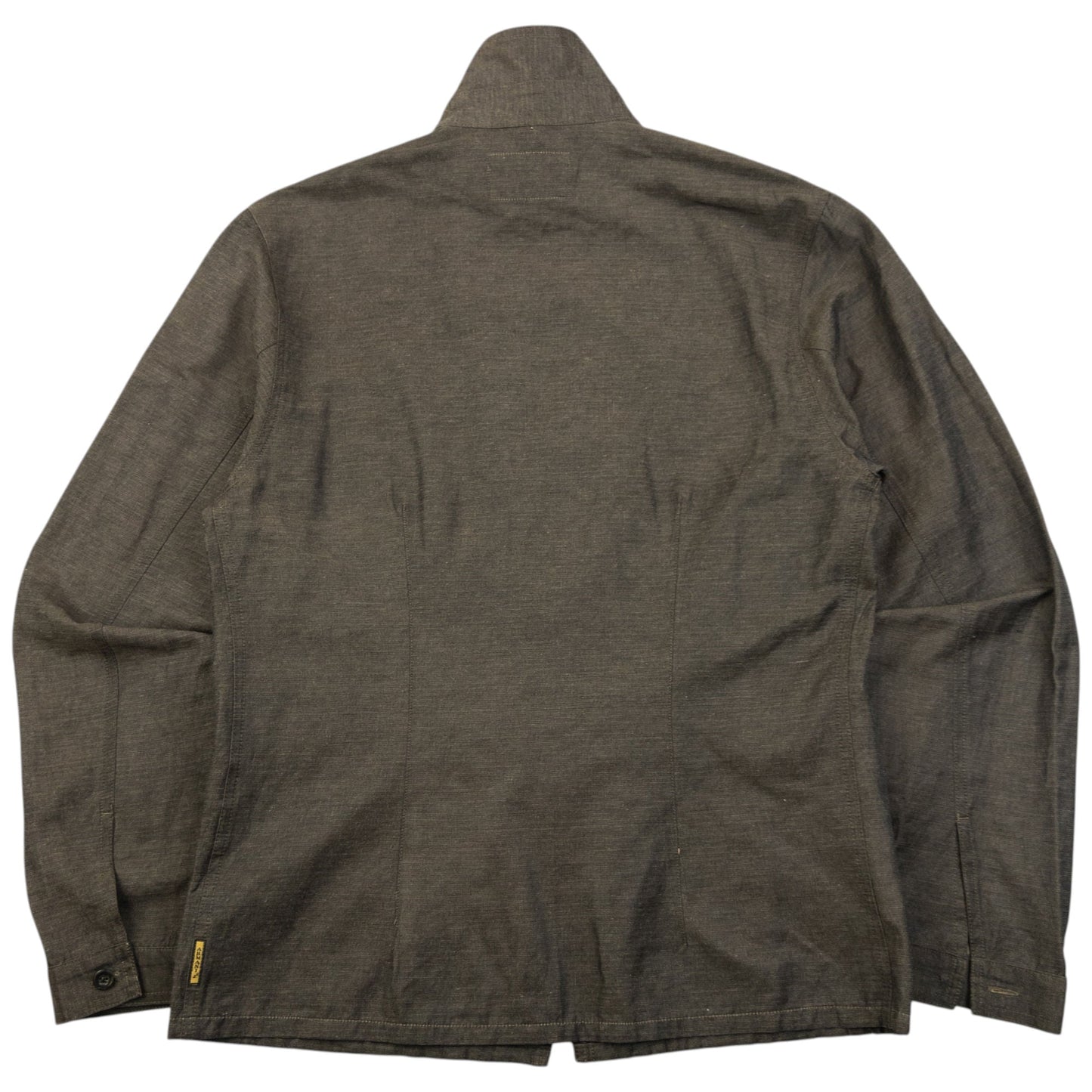 Vintage 2000s Armani Jeans Hemp Zip Up Jacket Size M | Medium, Brown