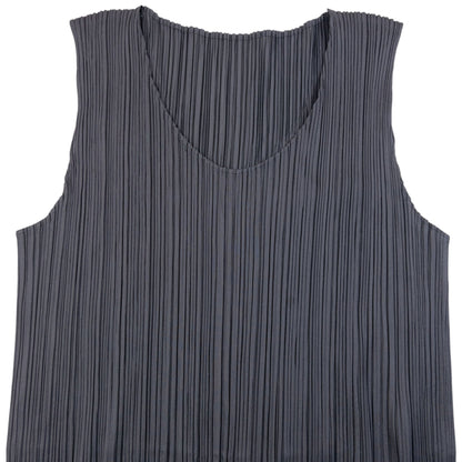 Vintage 90s Pleats Please By Issey Miyake Sleeveless Top Womens Size M | Medium, Grey