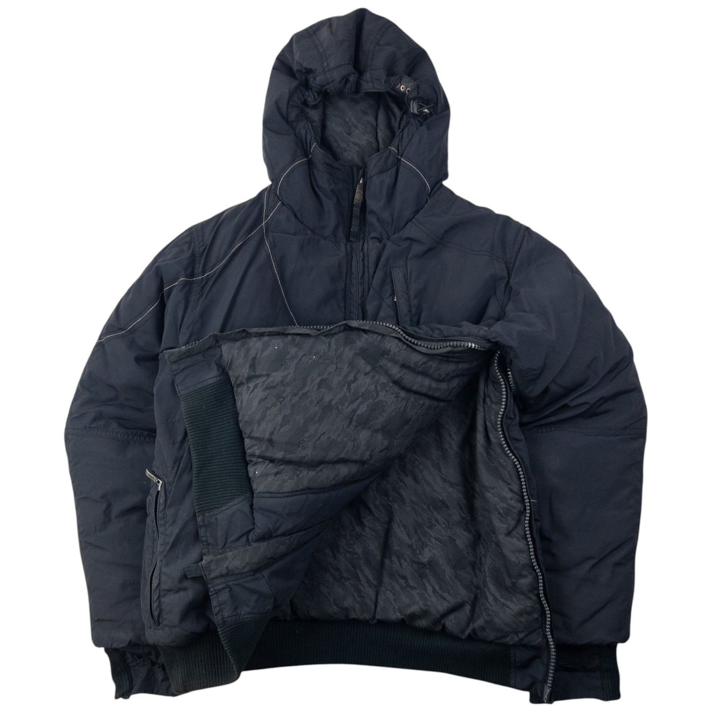 Vintage 2000s Maharishi Multi Zip Puffer Jacket Size M | Medium, Black