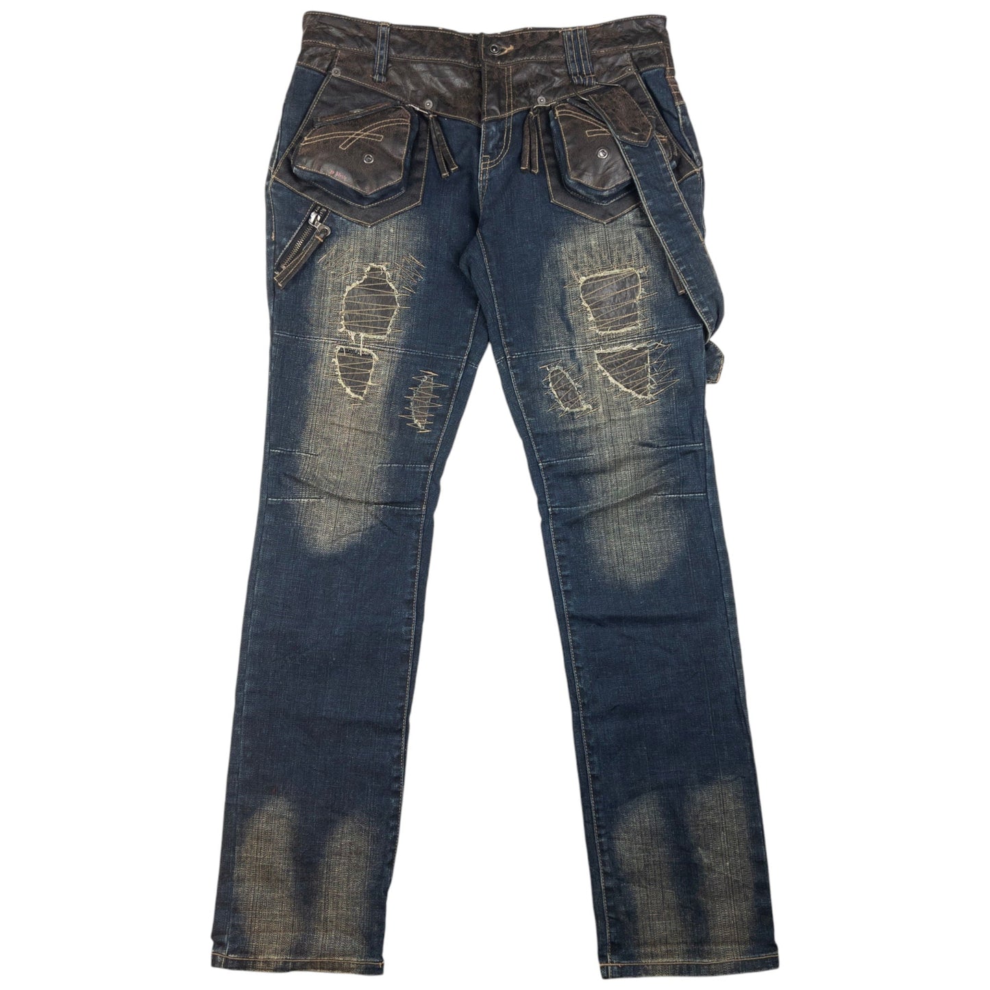 Vintage PPFM Distressed Denim Jeans Size W30