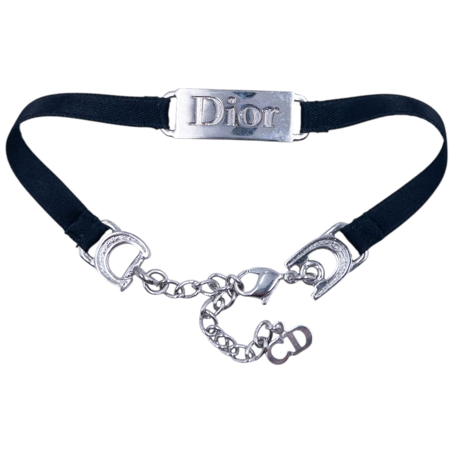 Vintage 2000s Dior By John Galliano Ribbon Bracelet | O/S, Black
