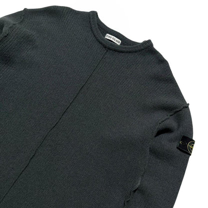 Stone Island A/W 1995 Heavy Wool Knit Pullover | XXL, Dark Grey