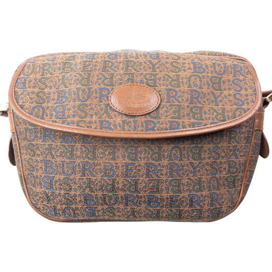 Vintage 90s Burberry Monogram Crossbody Bag | O/S, Brown