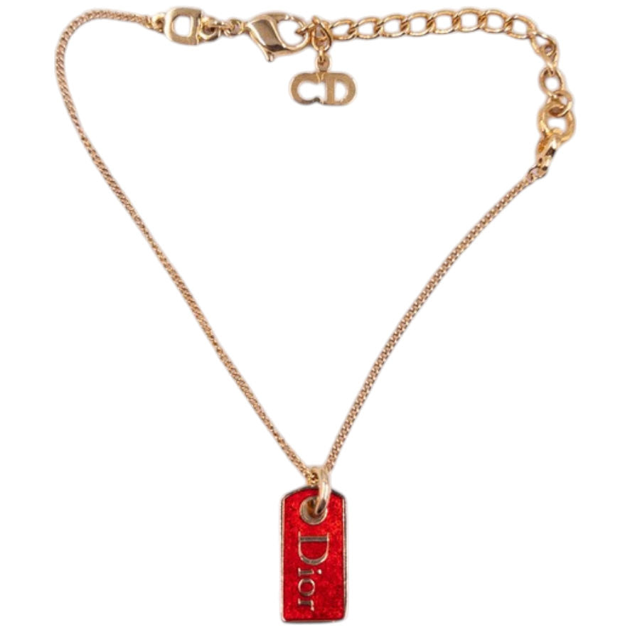 Vintage Dior Red Tag Charm Bracelet