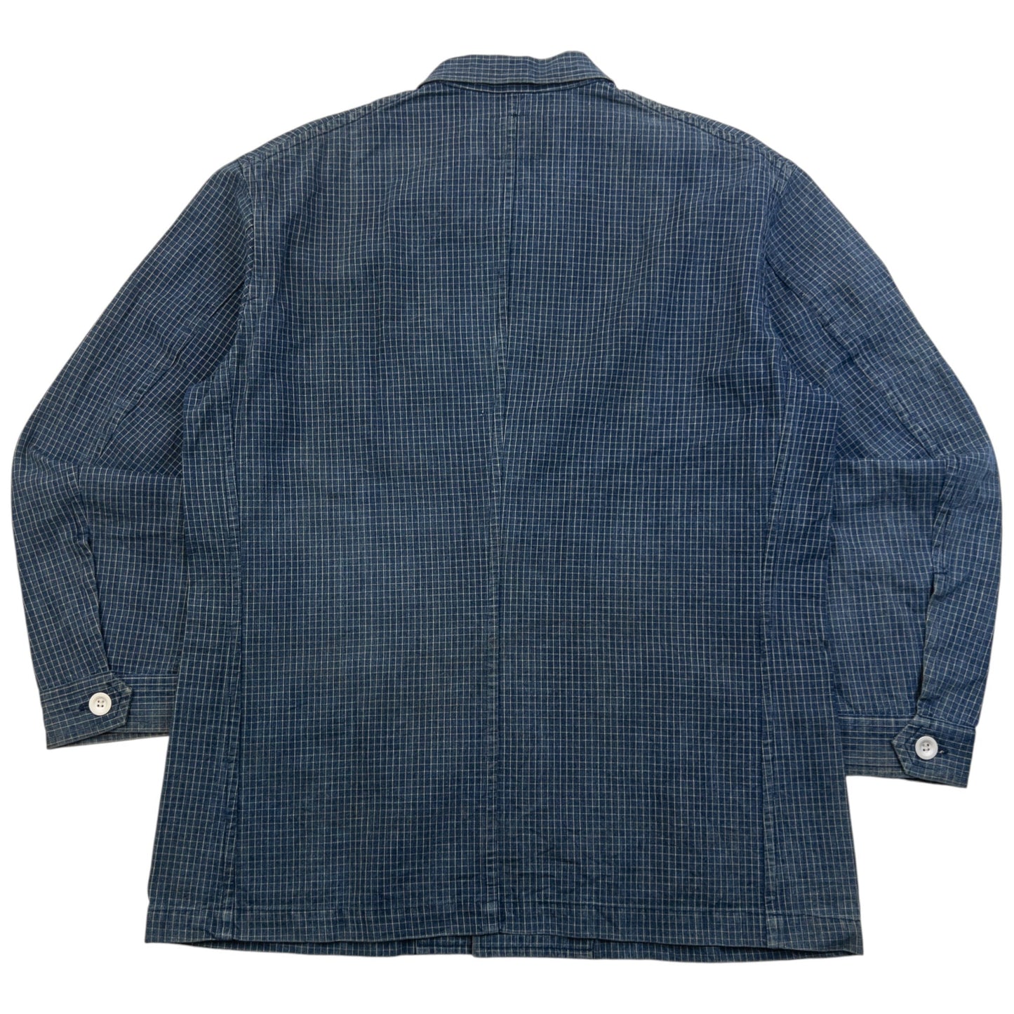 Vintage 90s Yohji Yamamoto Checkered Denim Jacket Size S | Small, Blue