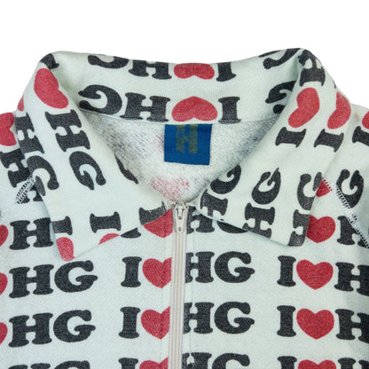 Vintage Hysteric Glamour Heart Monogram Zip Up Sweatshirt Women's Size S