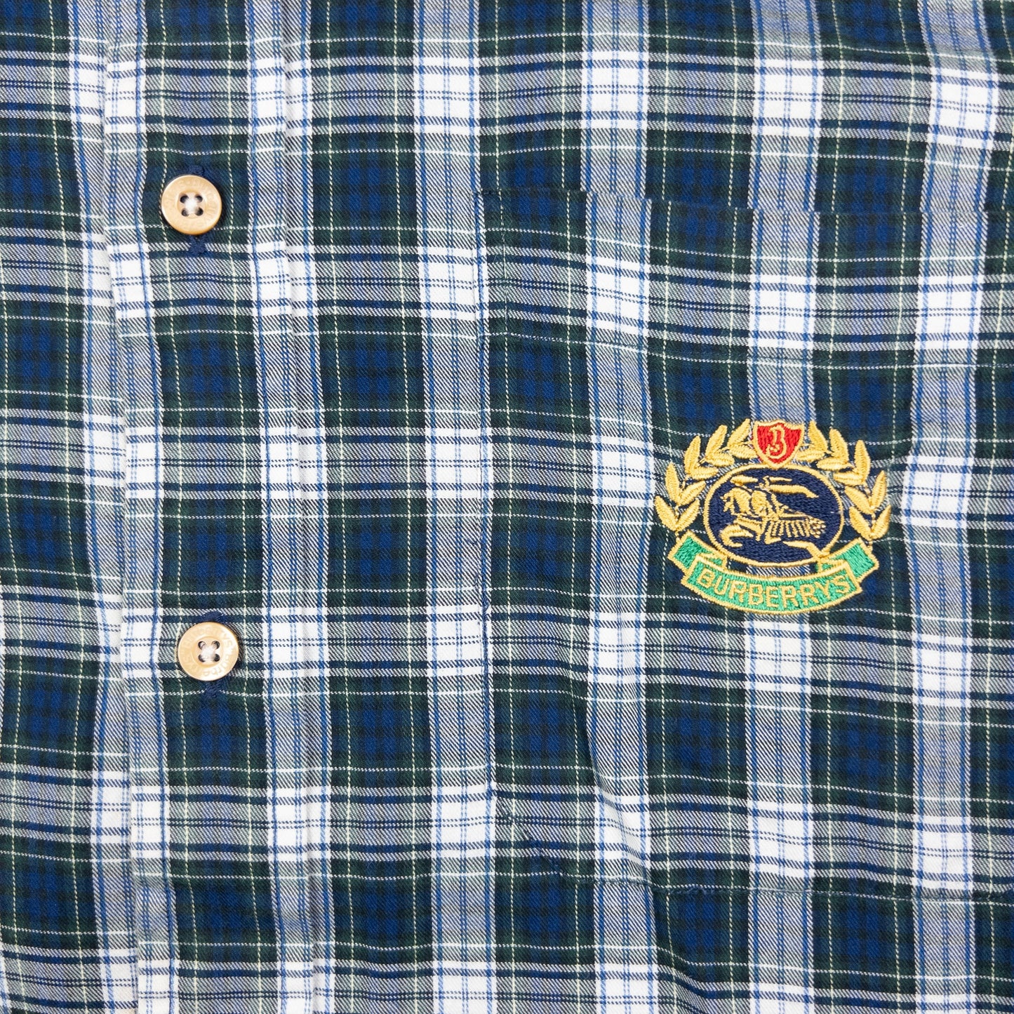 Vintage Burberry Nova Check Long Sleeve Button Up Shirt Size XL