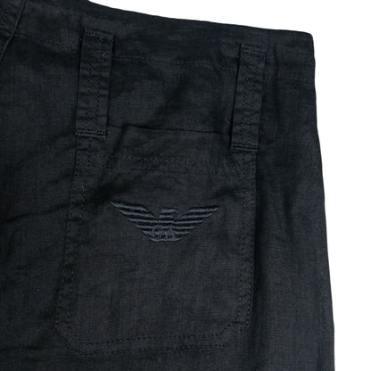 Vintage Armani Jeans Zip Detail Linen Trousers Size W31