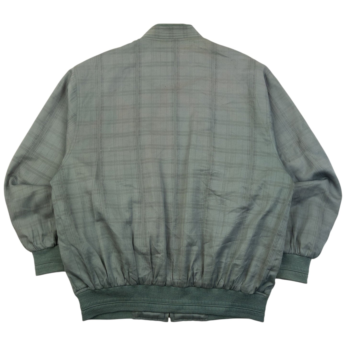 Vintage 90s YSL Yves Saint Laurent Checkered Bomber Jacket Size M | Medium, Blue
