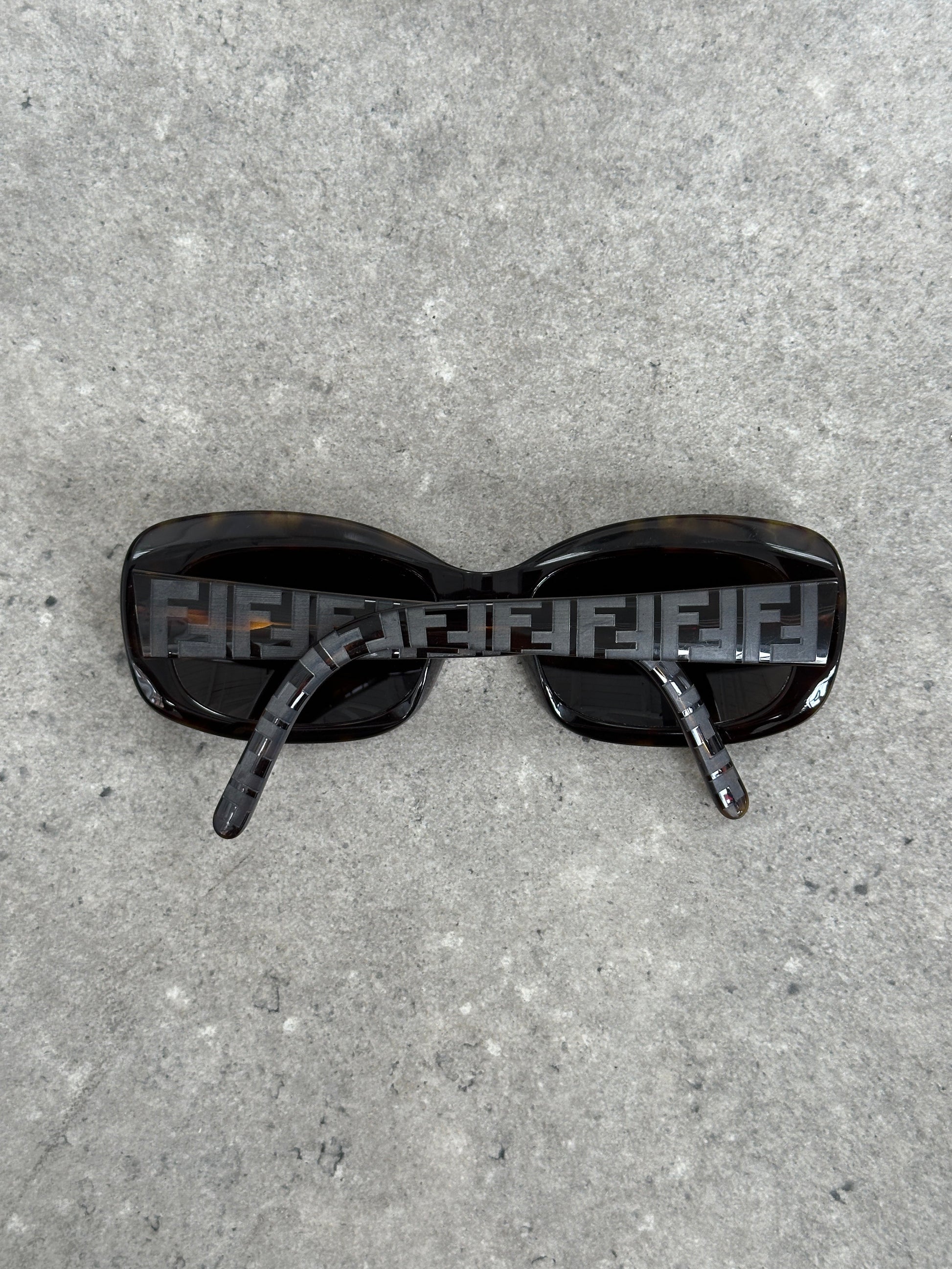 Fendi 2000s Oversized FF Monogram Logo Sunglasses