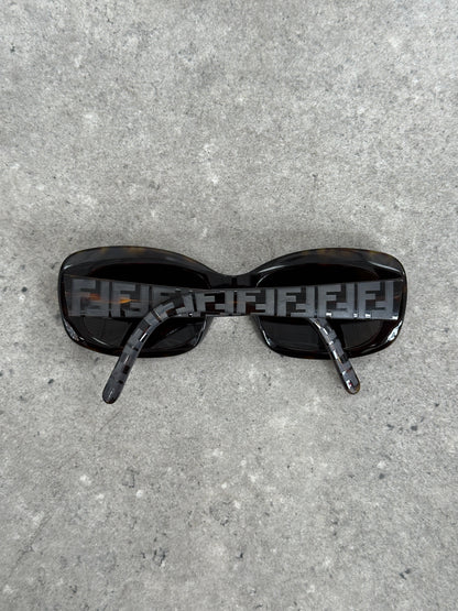 Fendi 2000s Oversized FF Monogram Logo Sunglasses