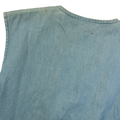 Vintage 2000s Burberry Denim Gilet Cargo Vest Size XS | XS, Blue