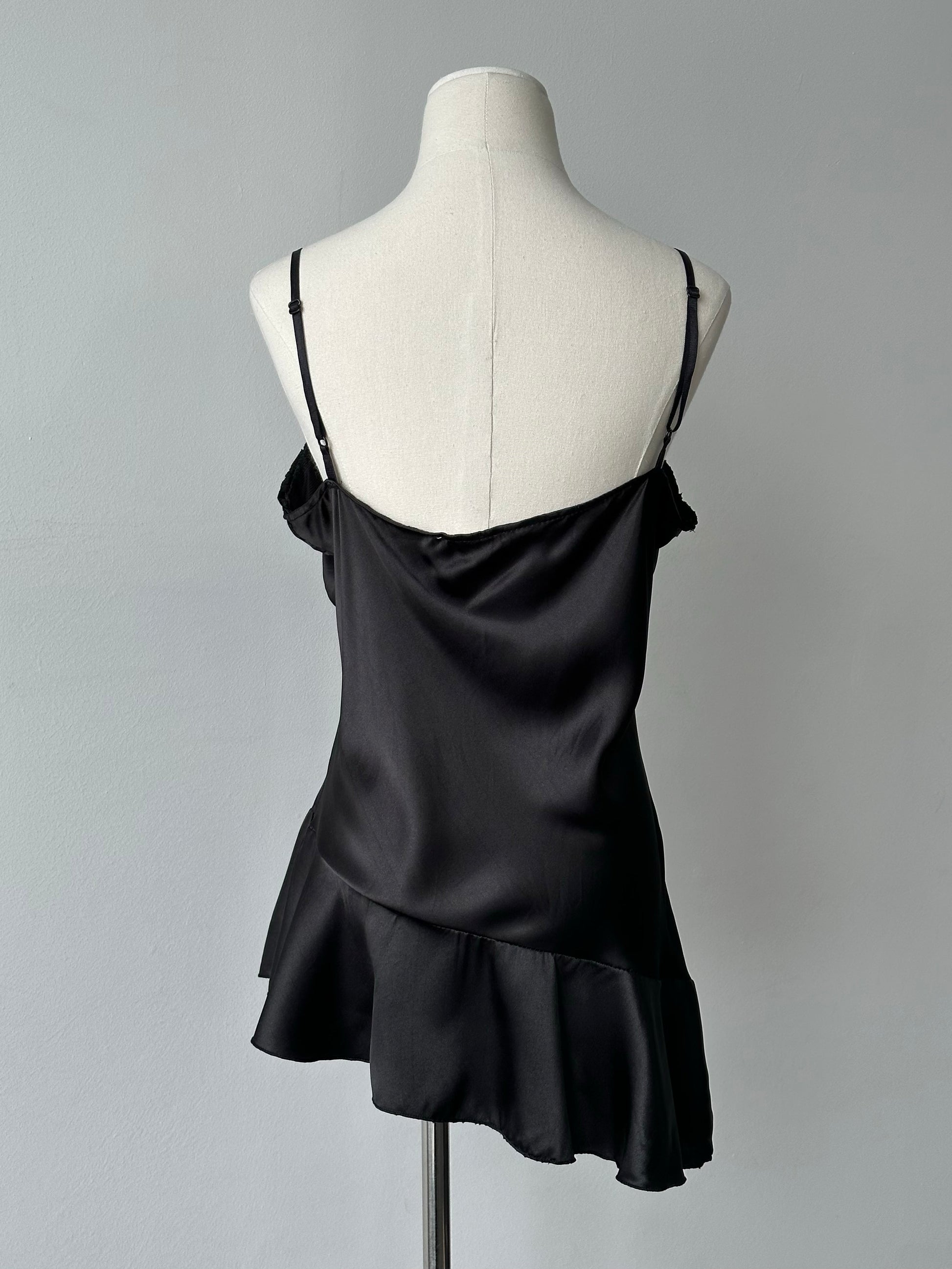 Vintage 1990s Silk Asymmetric Cami Top - M-L