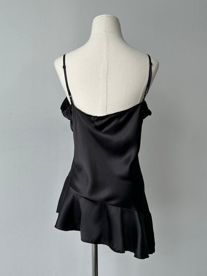 Vintage 1990s Silk Asymmetric Cami Top - M-L