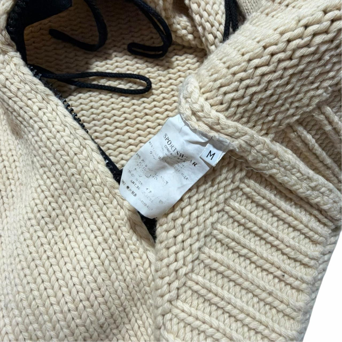Stone Island Heavy Knit Zip Up | Medium, Beige