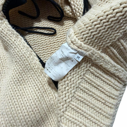 Stone Island Heavy Knit Zip Up | Medium, Beige