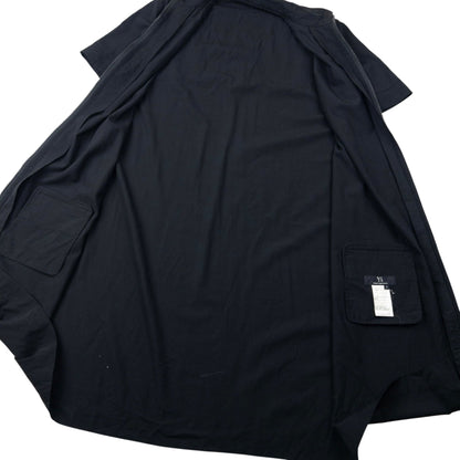 Vintage 2000s Yohji Yamamoto Lightweight Wool Dress Womens Size L | Large, Black