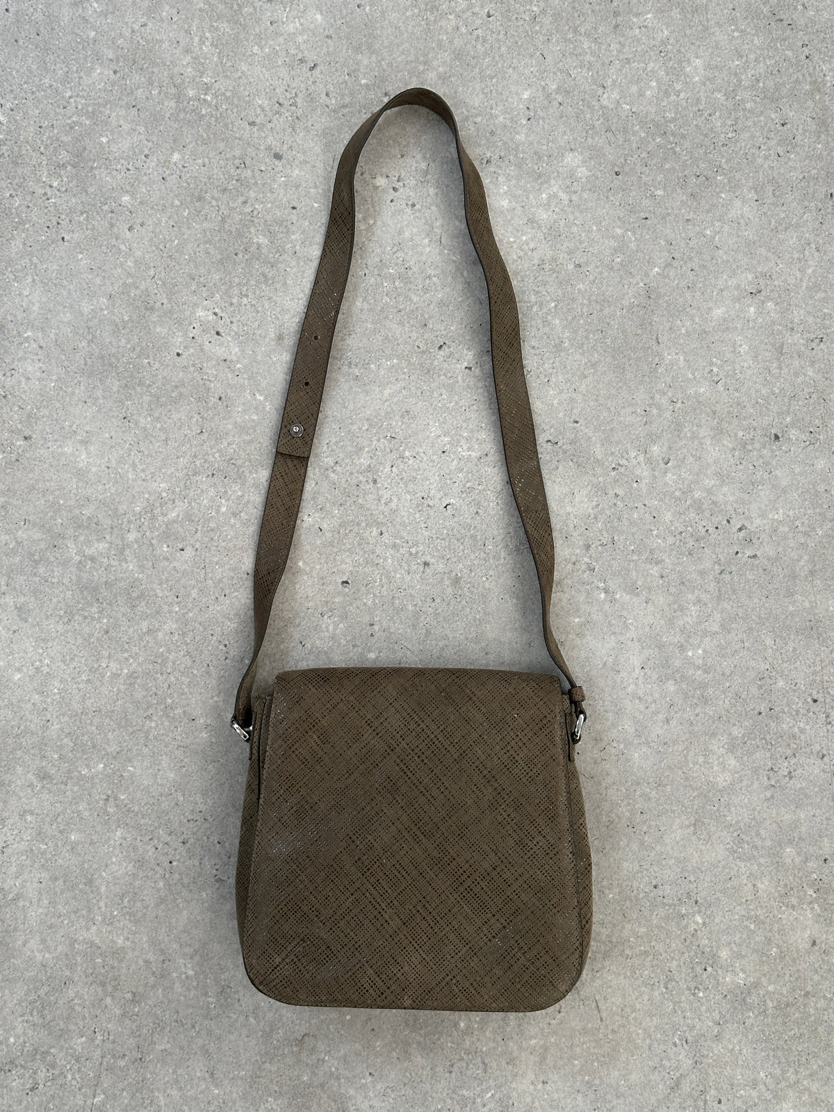 Giorgio Armani 2000s Leather Textured Crossbody Bag