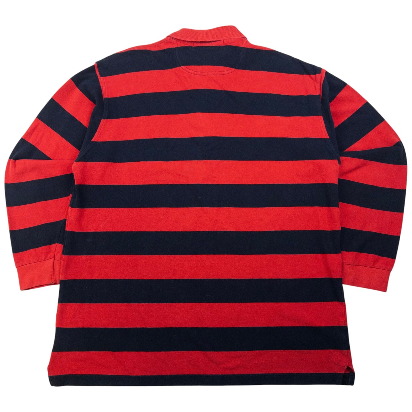 Vintage Burberry Striped Long Sleeve Polo Shirt Size L