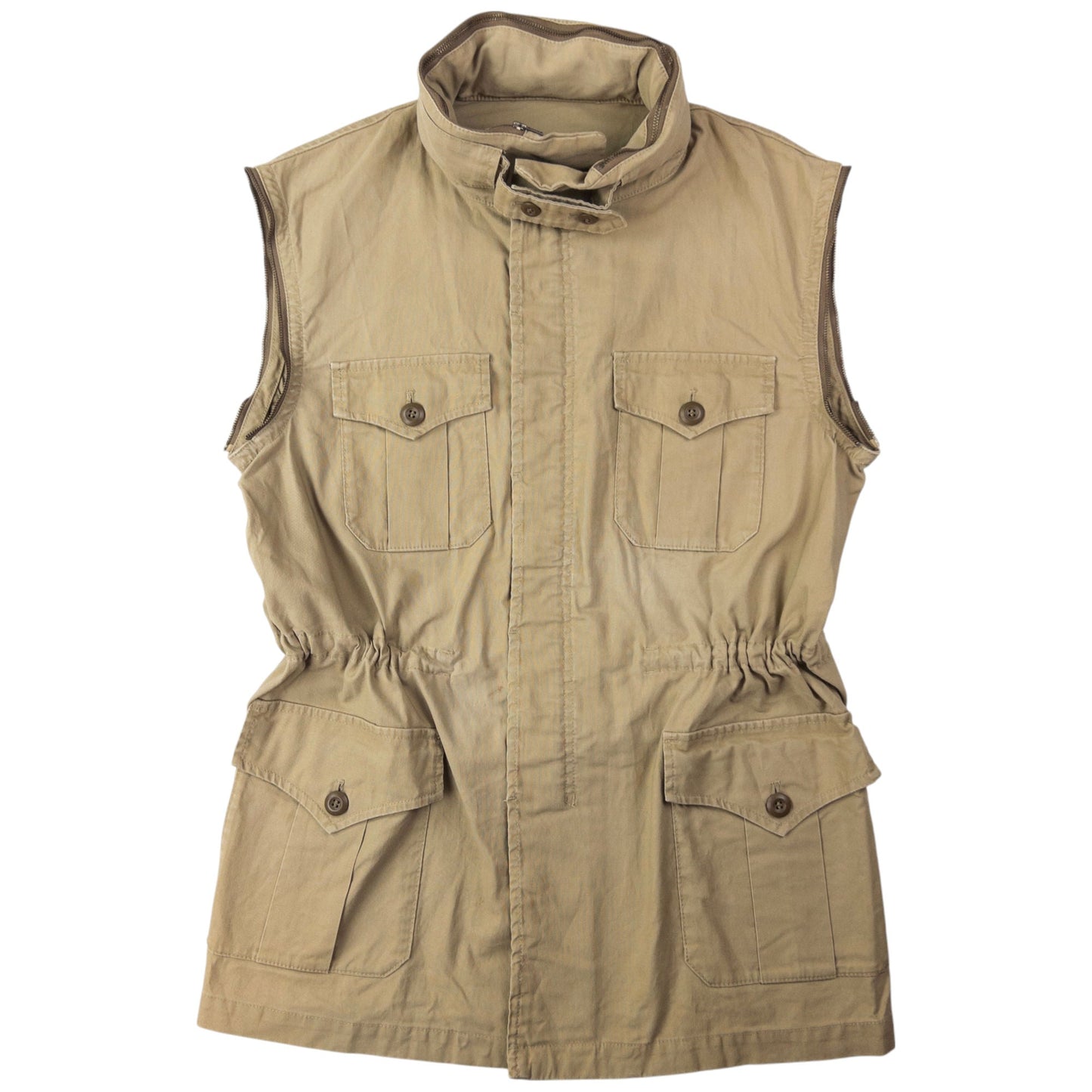 Vintage PPFM Convertible Zip Off Sleeve Military Jacket Size L