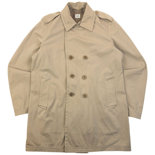 Vintage 2009 CP Company Button Up Trench Jacket Size L | Large, Beige
