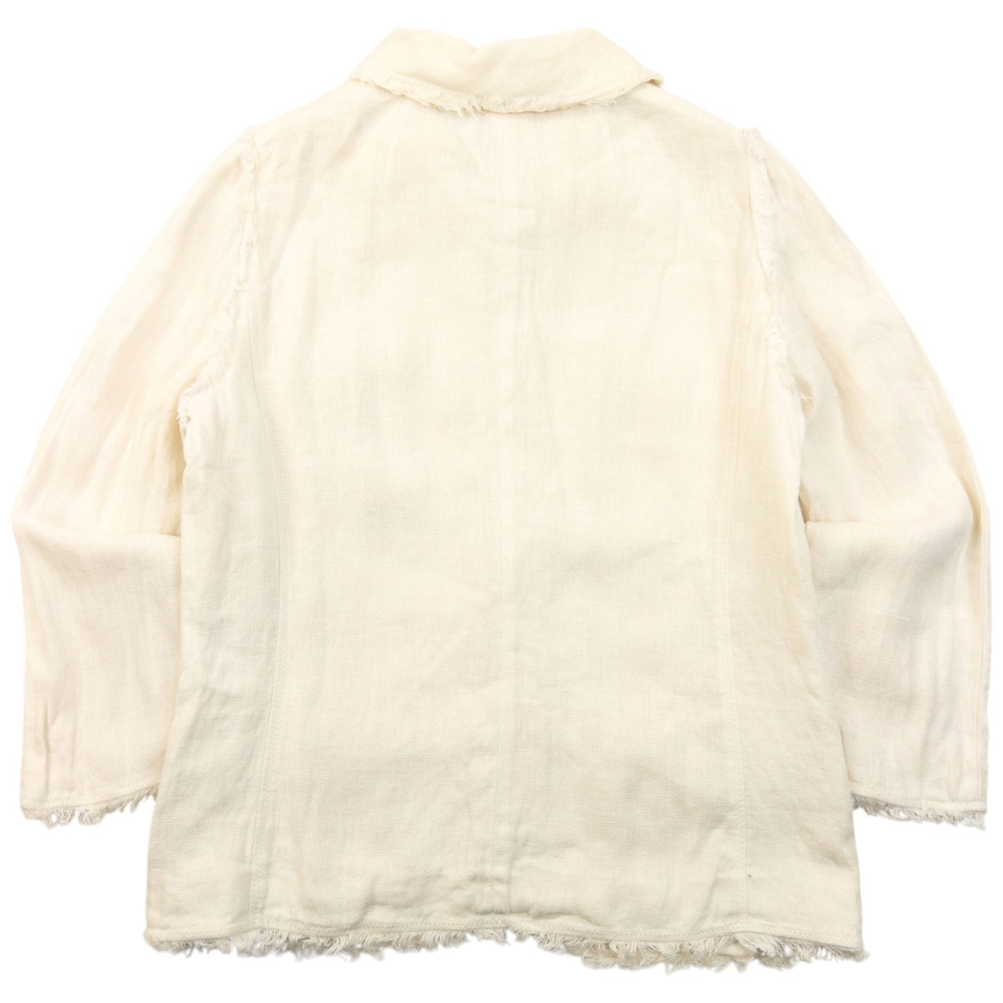 Vintage 2000s Dolce & Gabbana Button Up Linen Jacket Womens Size S | Small, Cream