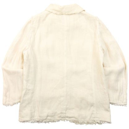 Vintage 2000s Dolce & Gabbana Button Up Linen Jacket Womens Size S | Small, Cream